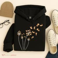 Dandelion Corgi Flower Cute Dog Lovers Hoodie thumb 4