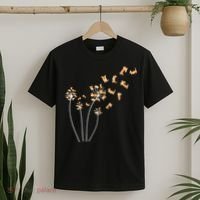 Dandelion Corgi Flower Cute Dog Lovers T-Shirt thumb 2