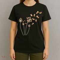 Dandelion Corgi Flower Cute Dog Lovers T-Shirt thumb 4