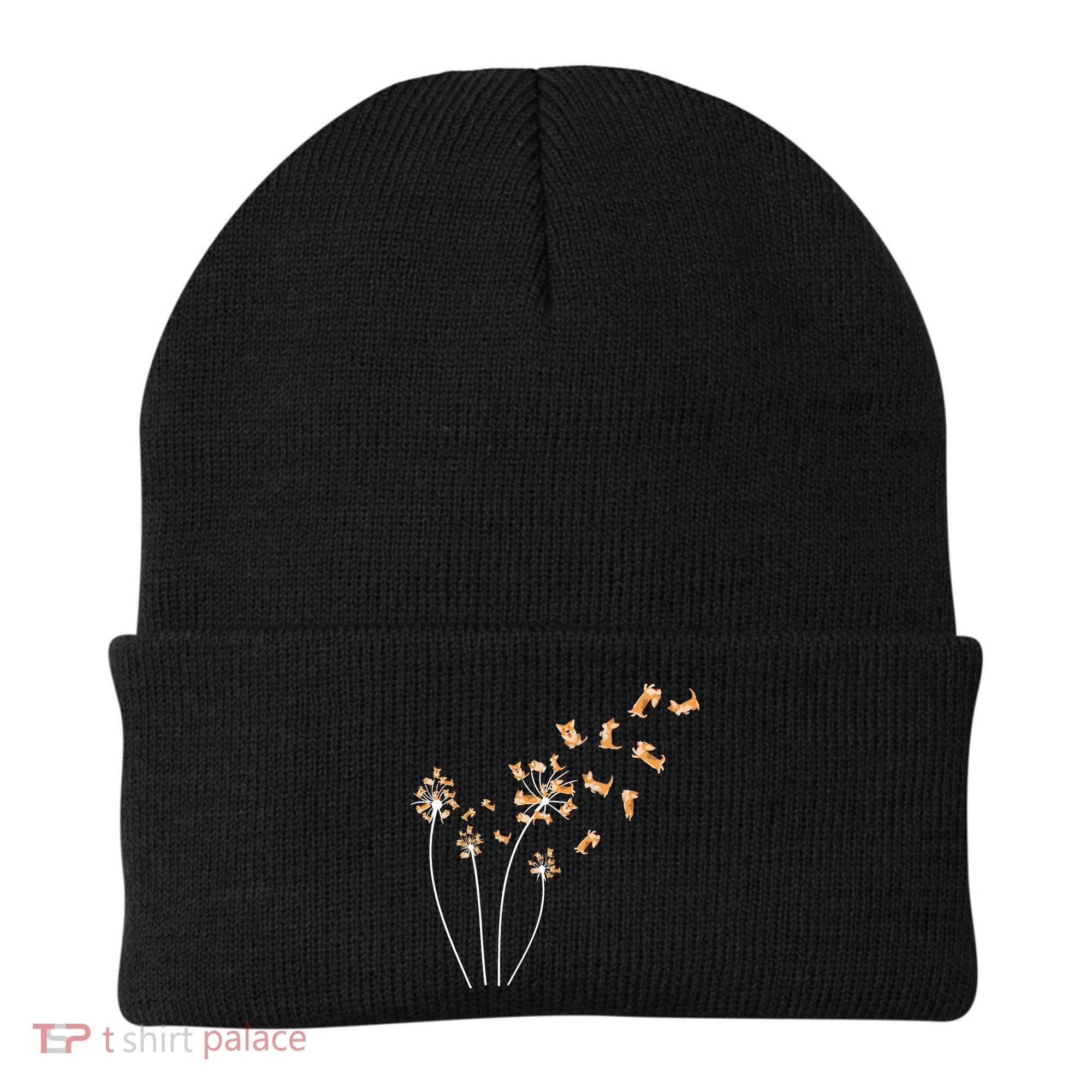 Dandelion Corgi Flower Cute Dog Lovers Beanie