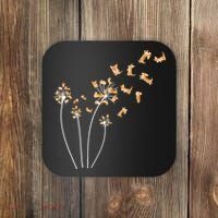 Dandelion Corgi Flower Cute Dog Lovers Coaster thumb 0