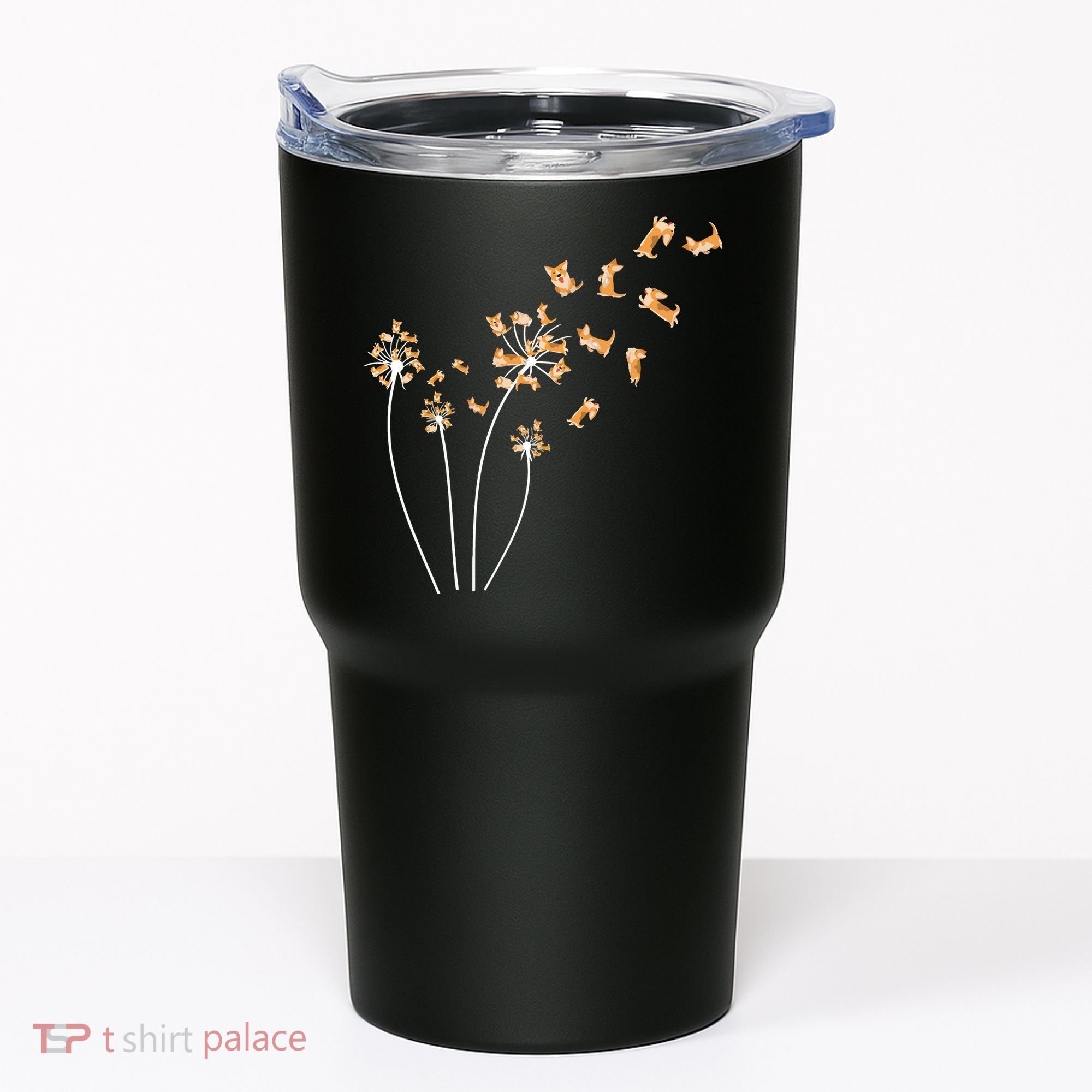 Dandelion Corgi Flower Cute Dog Lovers Tumbler