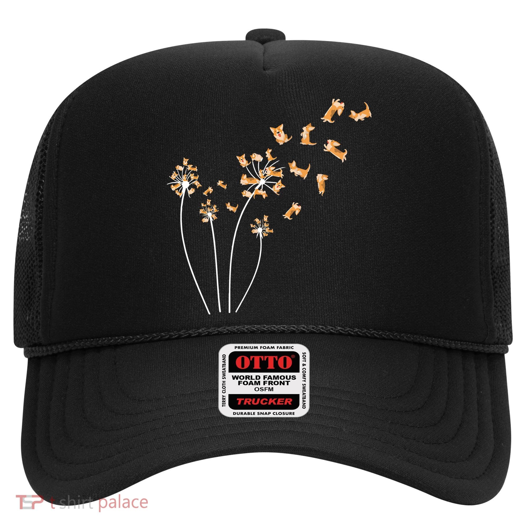 Dandelion Corgi Flower Cute Dog Lovers Hat