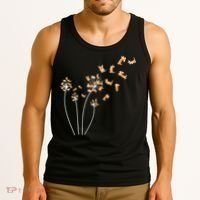 Dandelion Corgi Flower Cute Dog Lovers Tank Top thumb 3