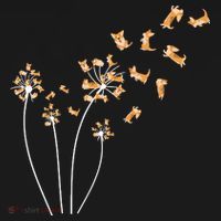 Dandelion Corgi Flower Cute Dog Lovers Tank Top thumb 6