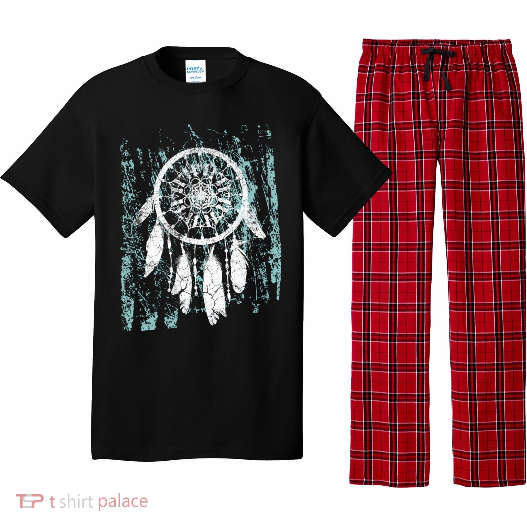 Dream Catcher Feathers Tribal Native American Boho Tapestry Meaningful Gift Pajama Set