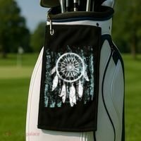 Dream Catcher Feathers Tribal Native American Boho Tapestry Meaningful Gift Golf Towel thumb 2