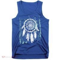 Dream Catcher Feathers Tribal Native American Boho Tapestry Meaningful Gift Tank Top thumb 0
