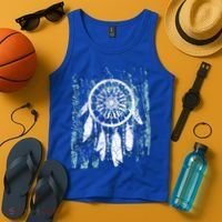 Dream Catcher Feathers Tribal Native American Boho Tapestry Meaningful Gift Tank Top thumb 4