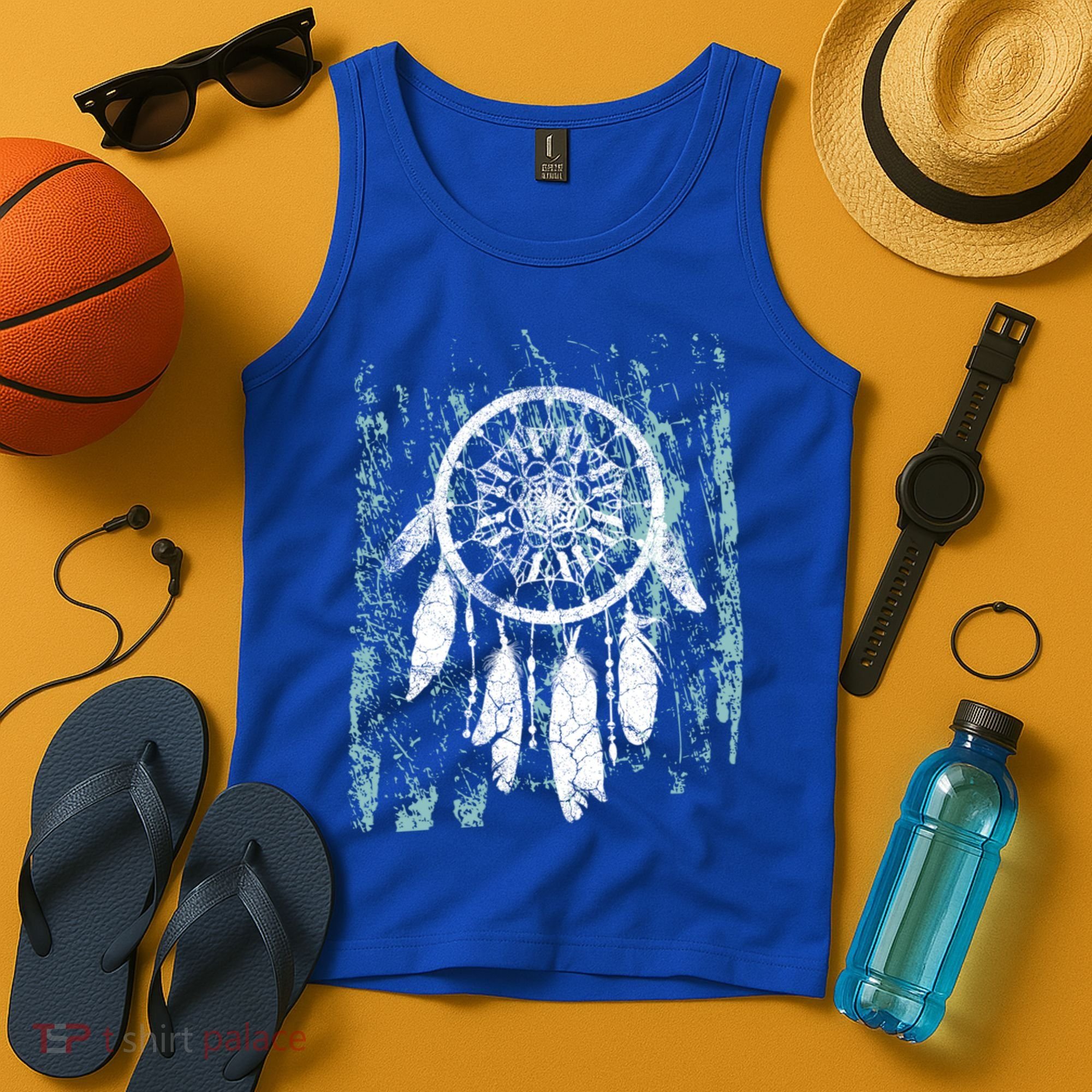 Dream Catcher Feathers Tribal Native American Boho Tapestry Meaningful Gift Tank Top