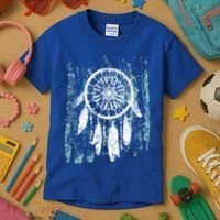 Dream Catcher Feathers Tribal Native American Boho Tapestry Meaningful Gift Kids T-Shirt thumb 3