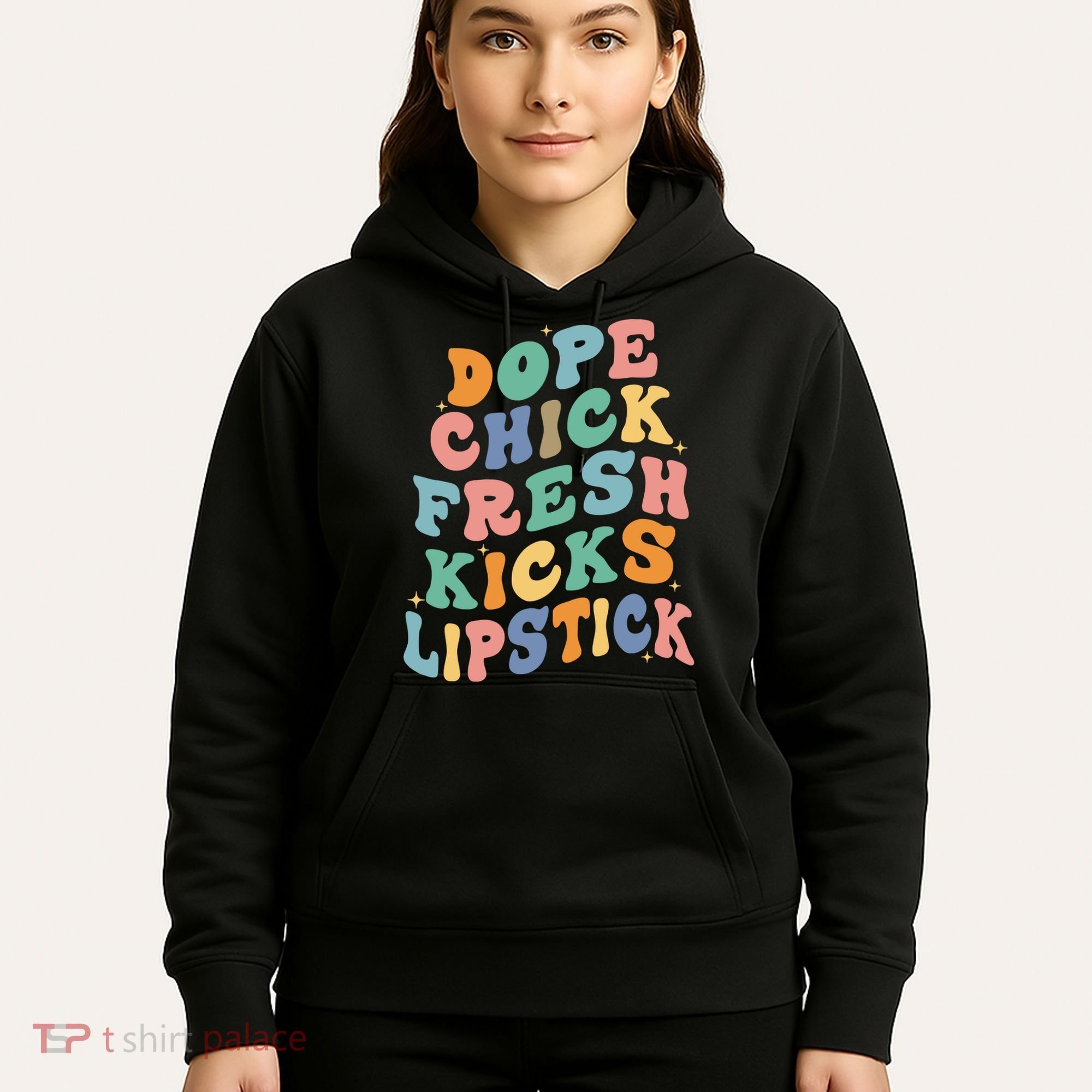 Dope Chick Fresh Kicks Lipstick Funny Hoodie