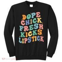 Dope Chick Fresh Kicks Lipstick Funny Sweatshirt thumb 0