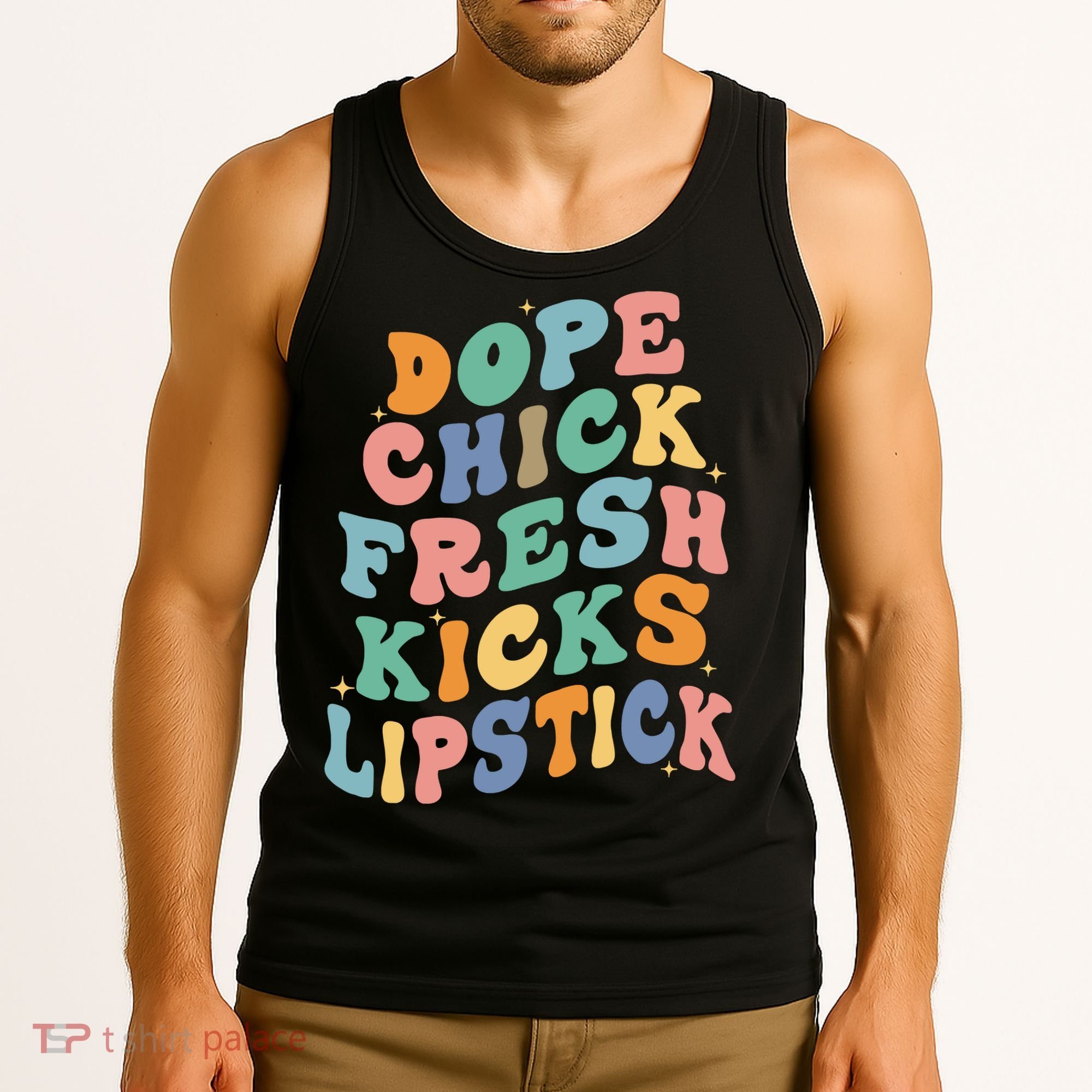 Dope Chick Fresh Kicks Lipstick Funny Tank Top
