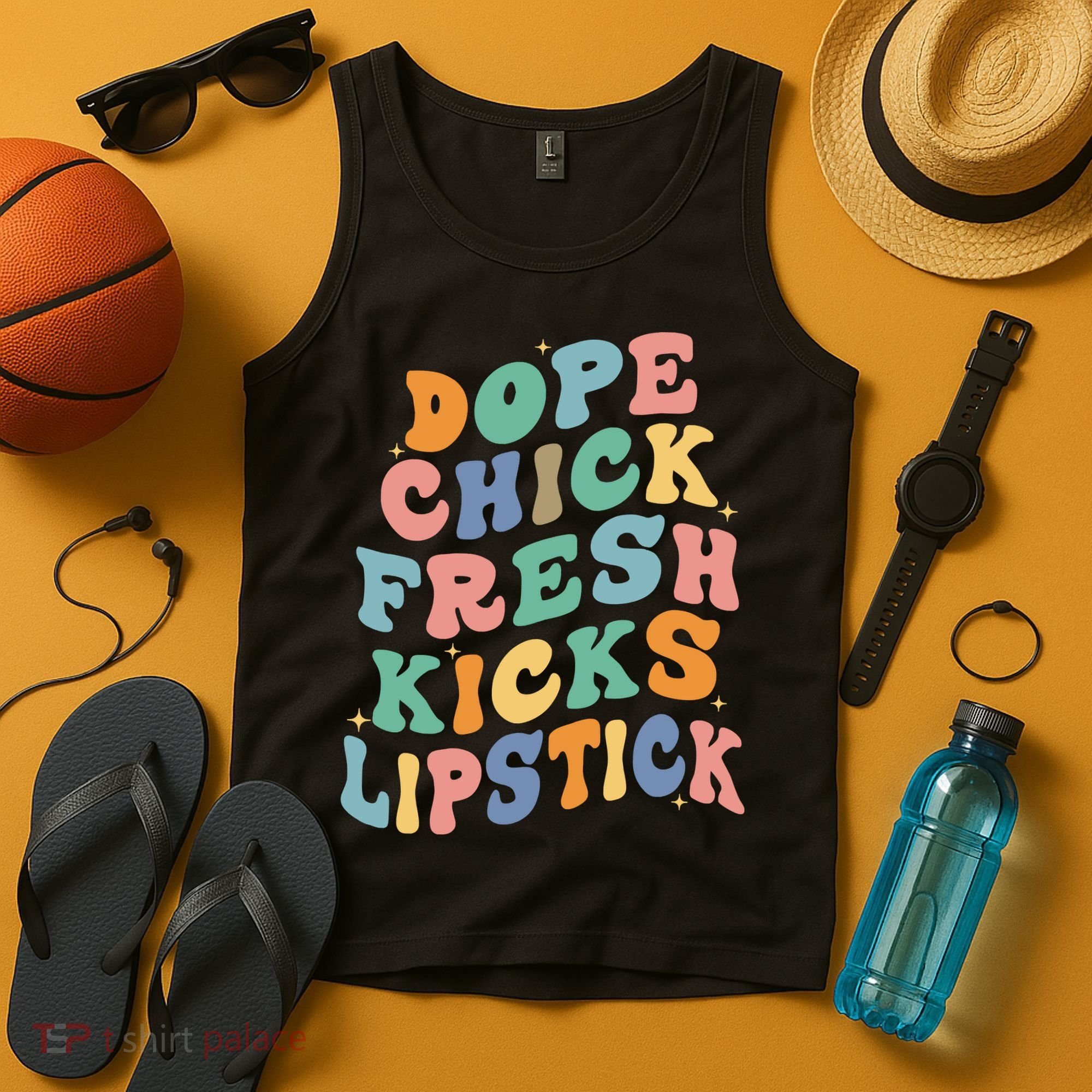 Dope Chick Fresh Kicks Lipstick Funny Tank Top