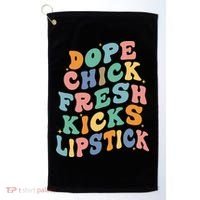 Dope Chick Fresh Kicks Lipstick Funny Golf Towel thumb 0