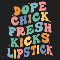 Dope Chick Fresh Kicks Lipstick Funny Golf Towel thumb 3