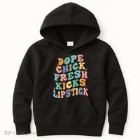 Dope Chick Fresh Kicks Lipstick Funny Kids Hoodie thumb 0