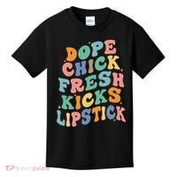 Dope Chick Fresh Kicks Lipstick Funny Kids T-Shirt thumb 0