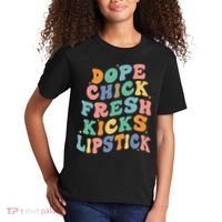 Dope Chick Fresh Kicks Lipstick Funny Kids T-Shirt thumb 2