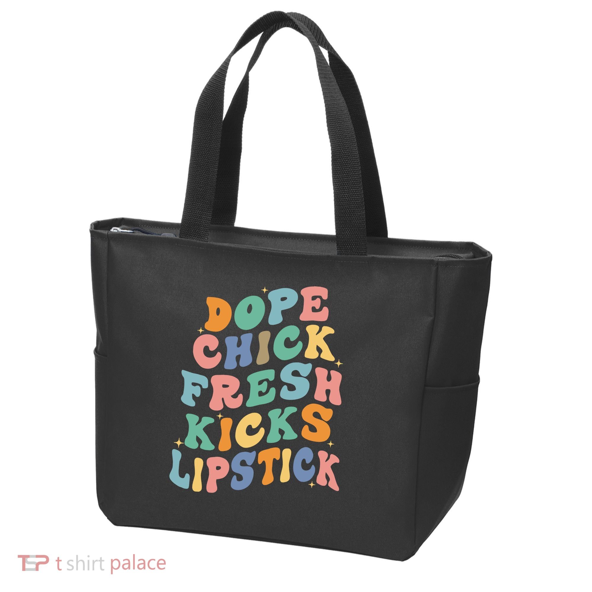 Dope Chick Fresh Kicks Lipstick Funny Tote Bag