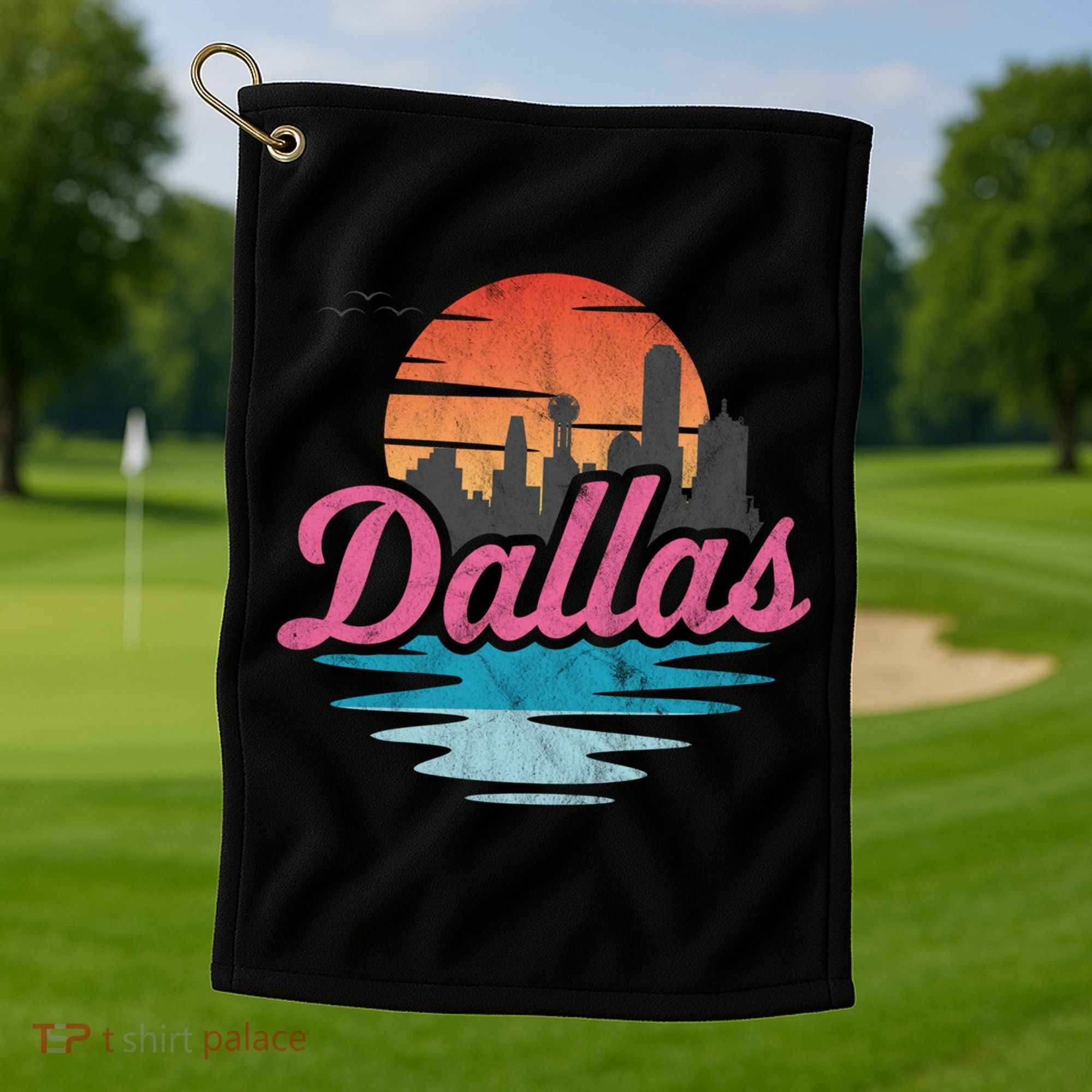Dallas City Great Gift Golf Towel
