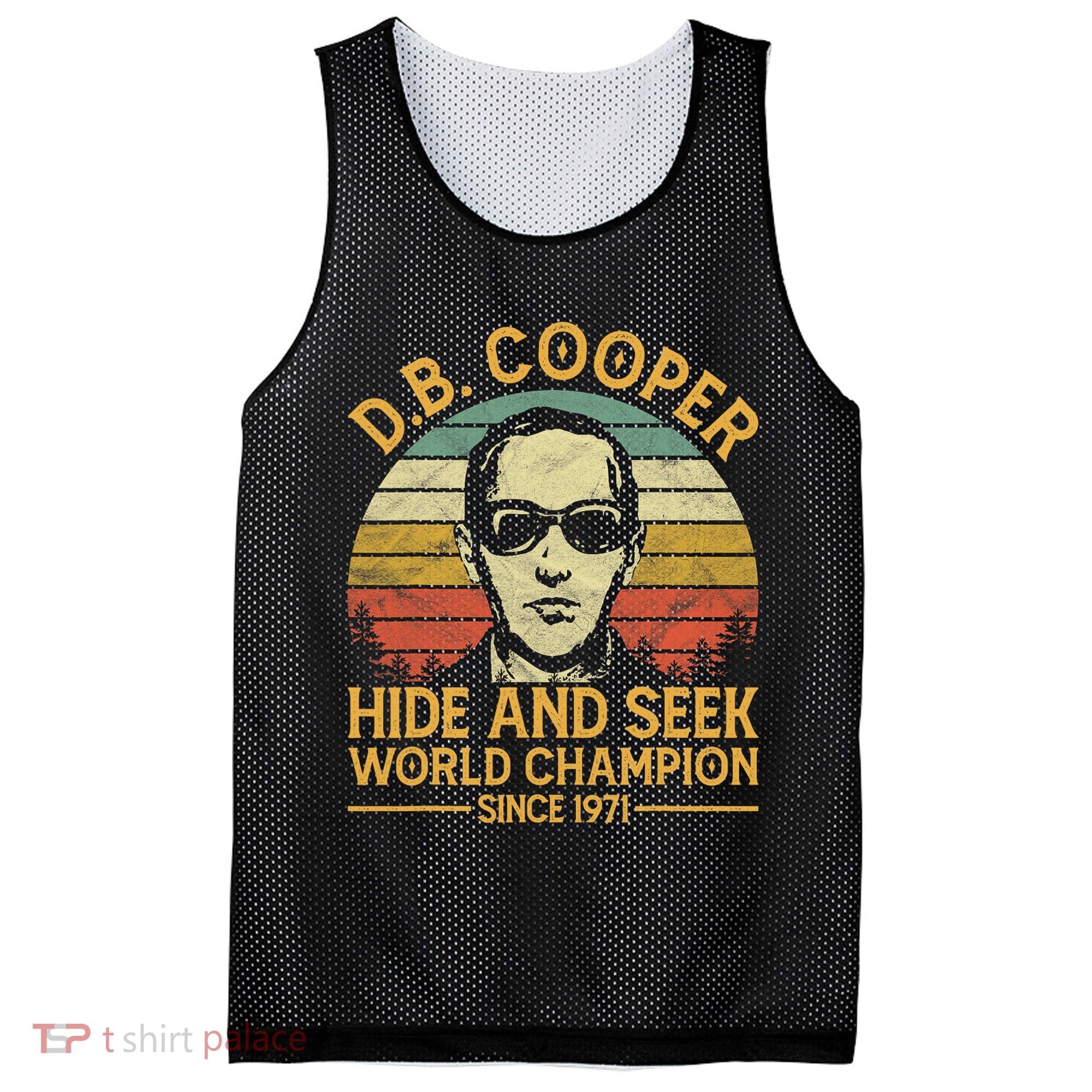 D.B. Coopers Hide And Seek Champion Since 1971 Db Cooper Mesh Reversible Basketball Jersey Tank