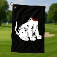 Dalmatian Costume Halloween Dog Golf Towel thumb 1