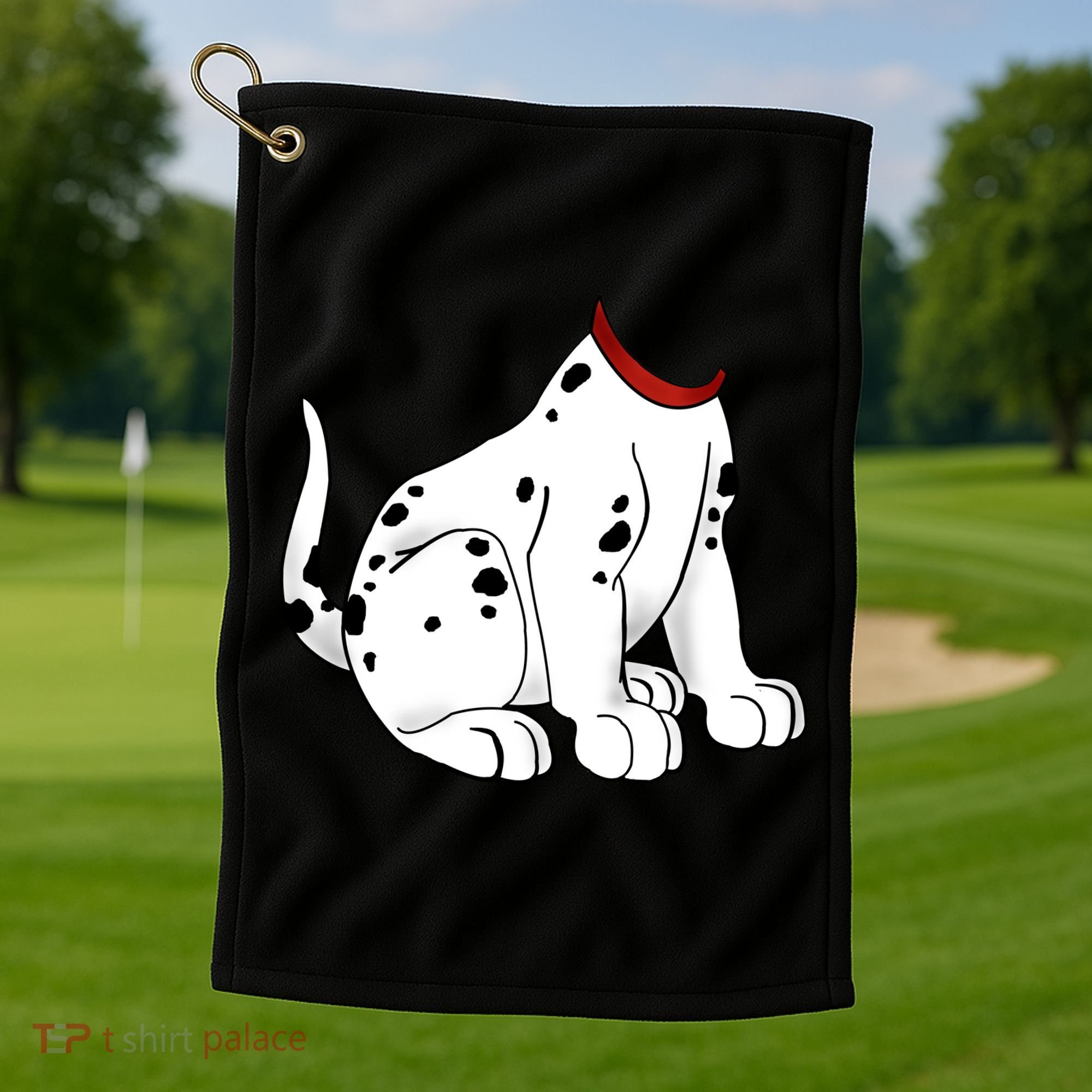 Dalmatian Costume Halloween Dog Golf Towel