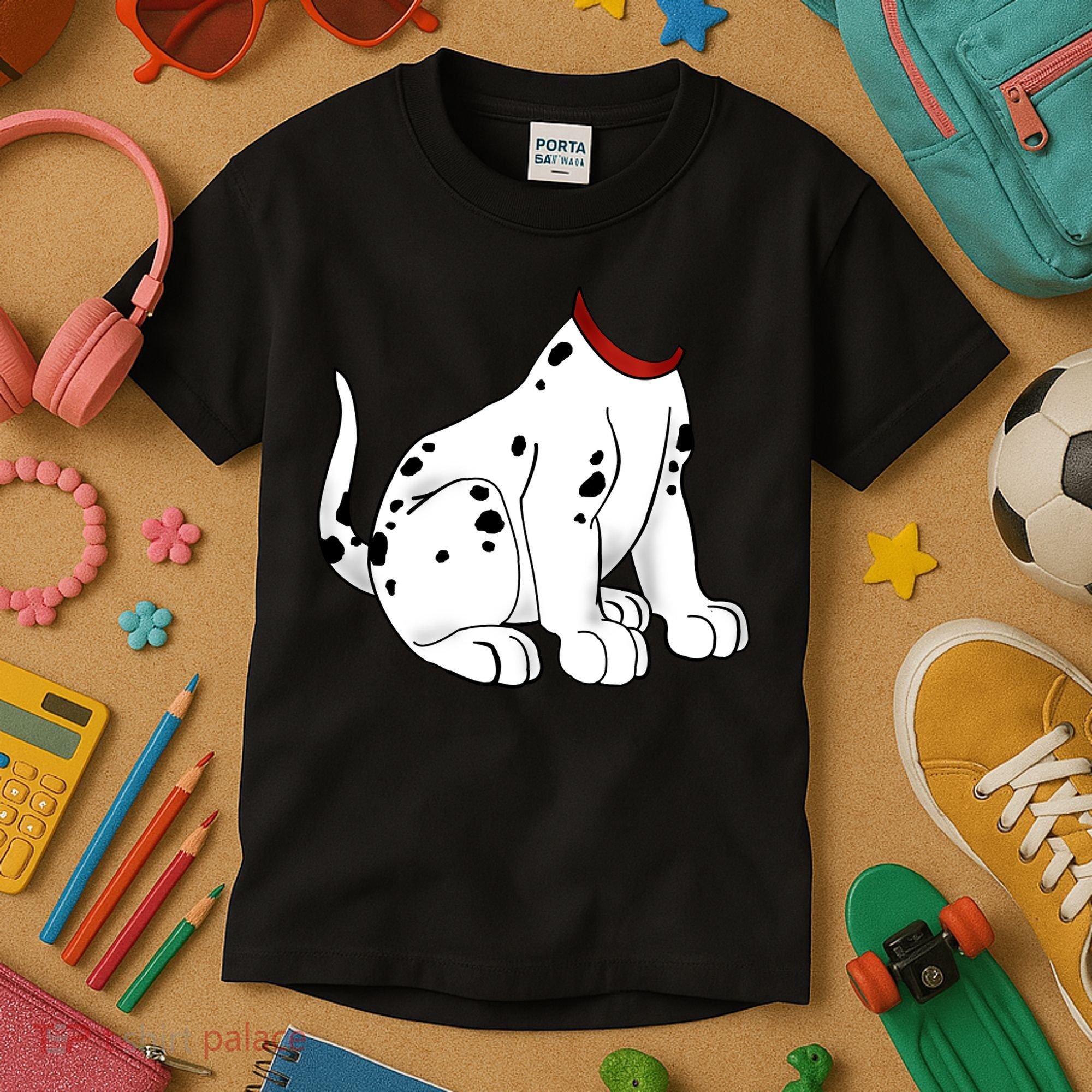 Dalmatian Costume Halloween Dog Kids T-Shirt