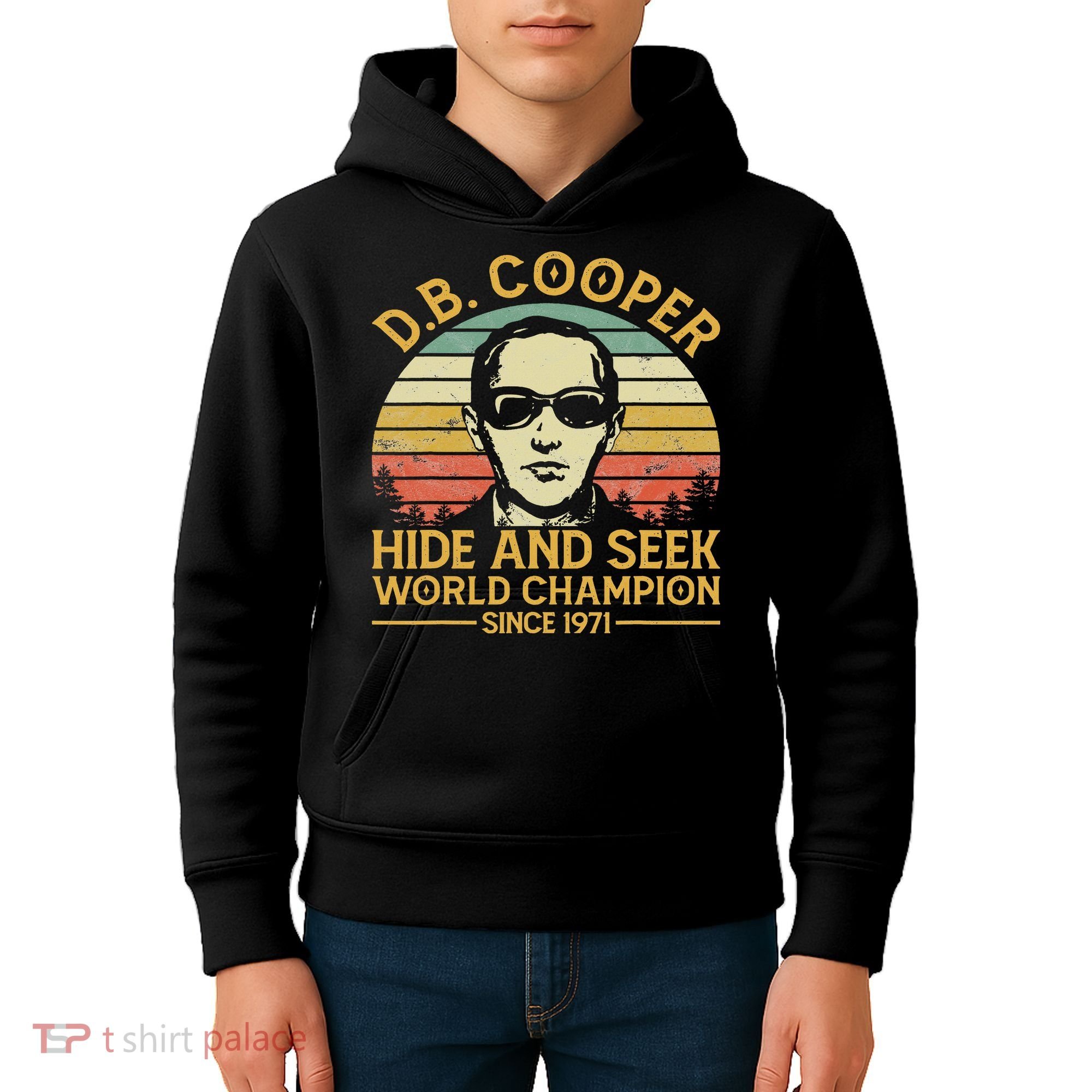 D.b. Coopers Hide And Seek Champion Since 1971 Db Cooper Kids Hoodie