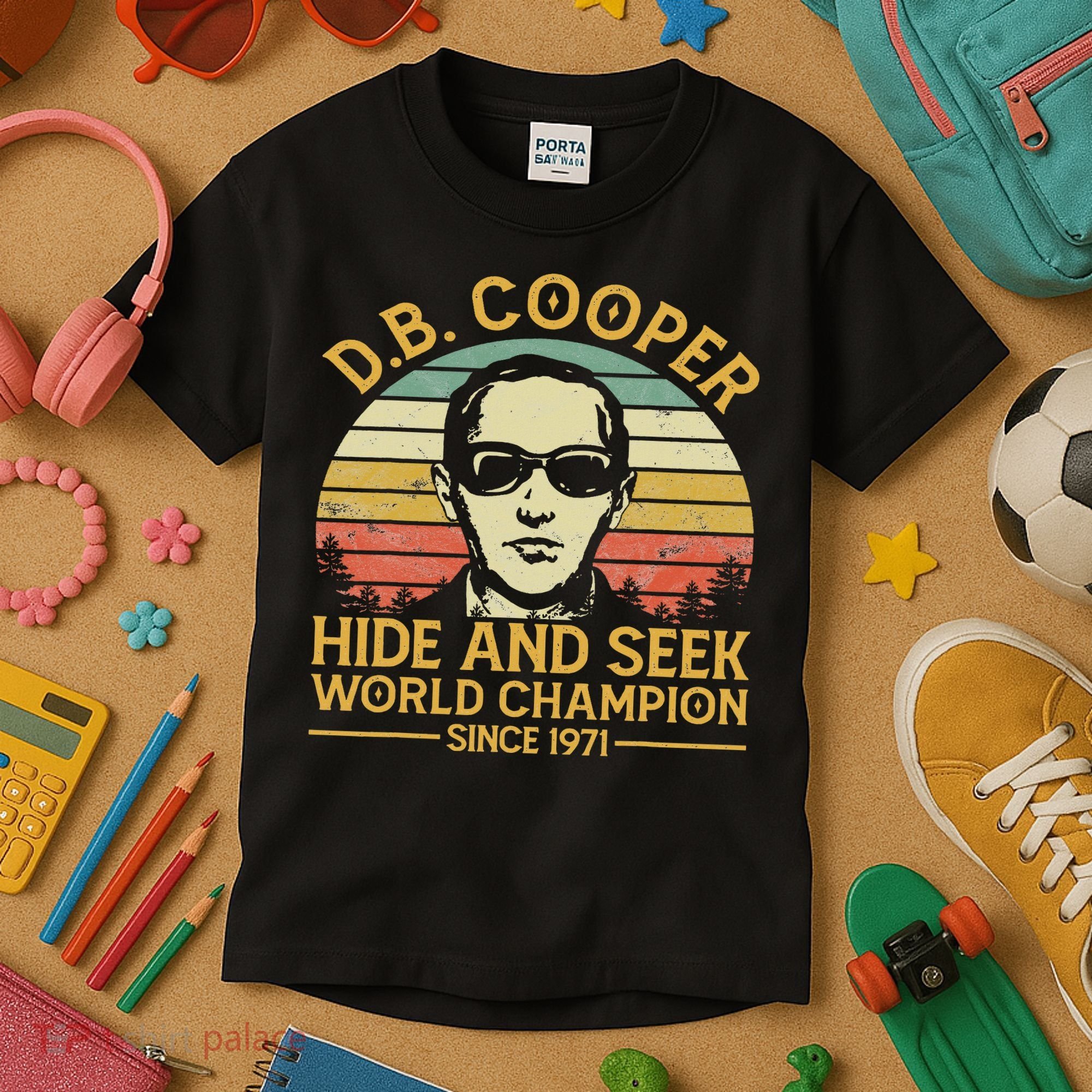 D.b. Coopers Hide And Seek Champion Since 1971 Db Cooper Kids T-Shirt