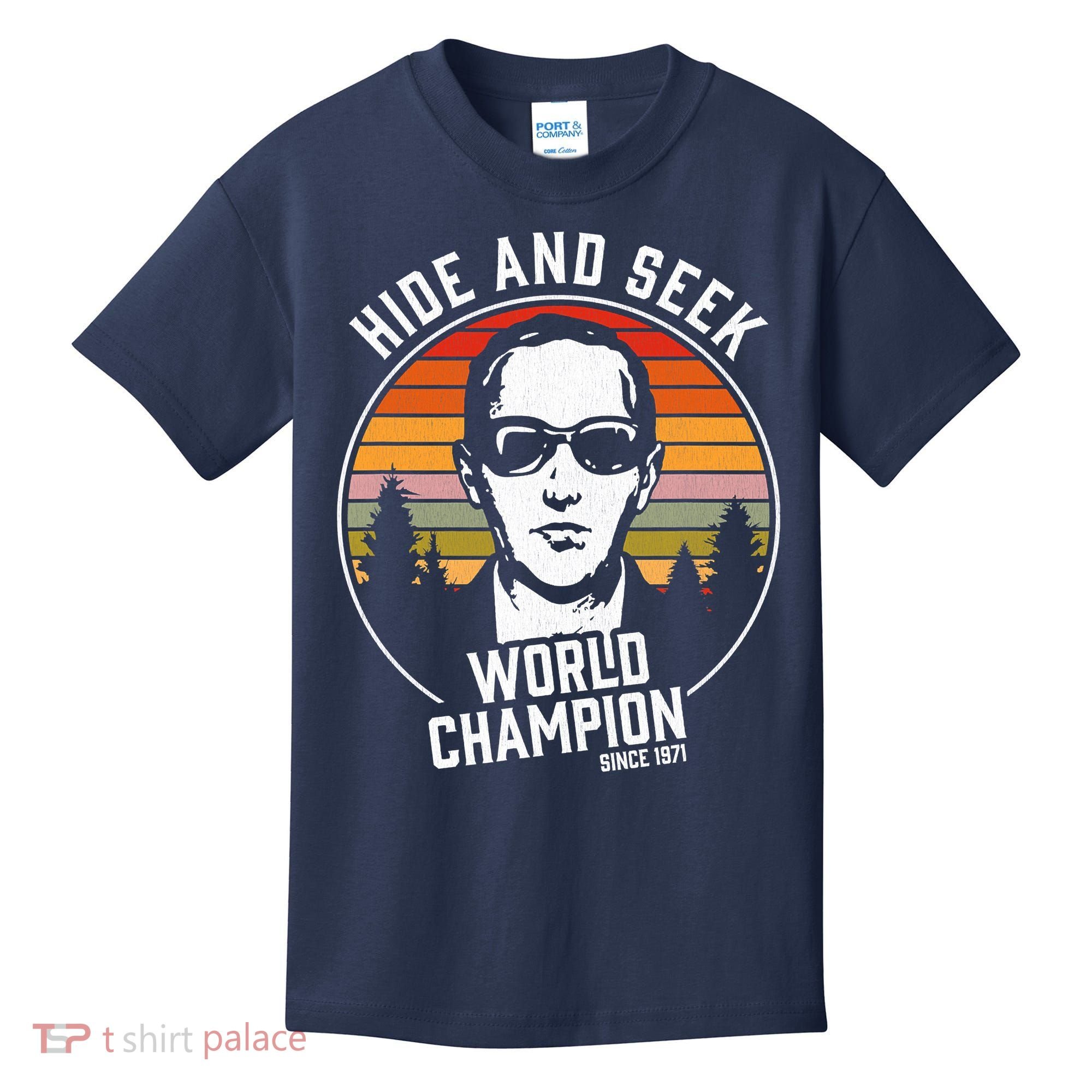 DB Cooper Hide And Seek World Champion Kids T-Shirt