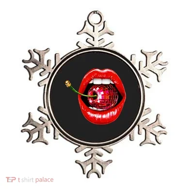 Disco Cherry In Red Lips Retro 80s Party Ornament