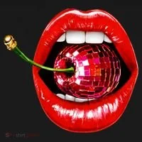 Disco Cherry In Red Lips Retro 80s Party Baby Bodysuit thumb 2