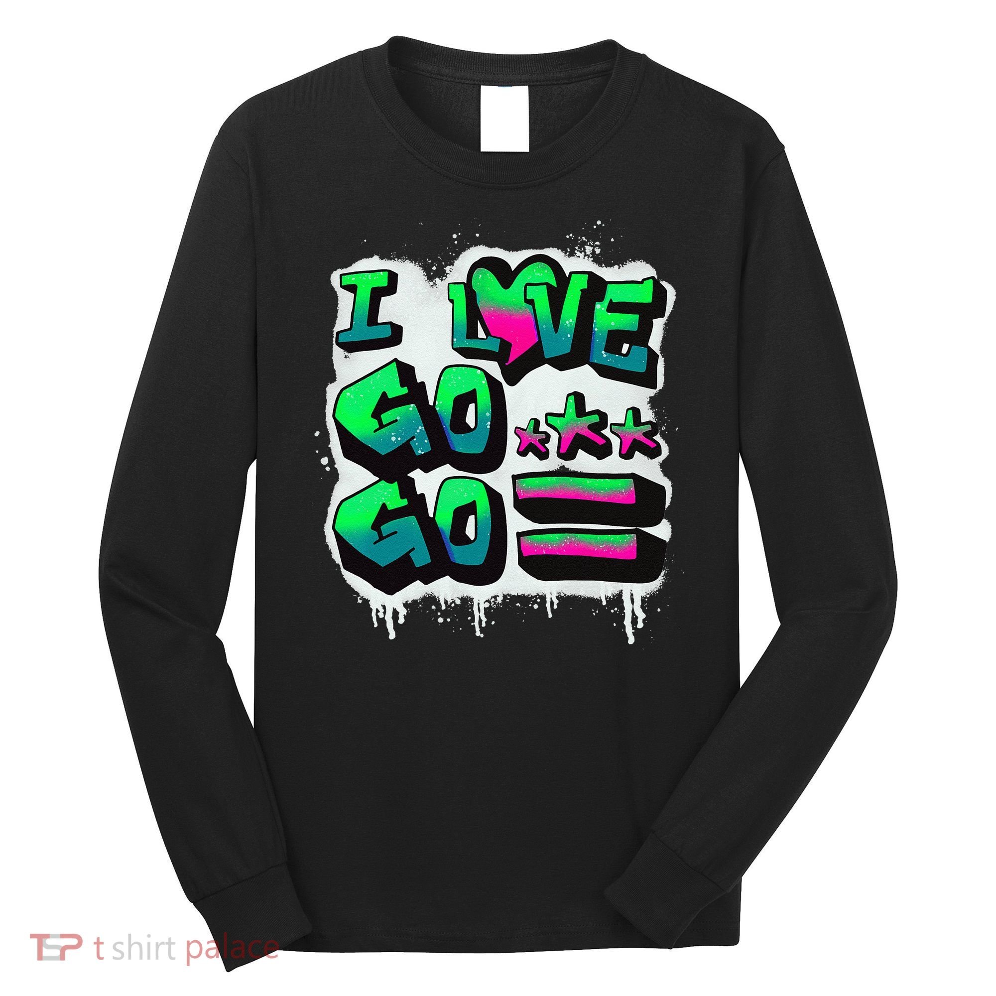 D C I Love Go Go Music Gift For Kids And Adults Long Sleeve Shirt