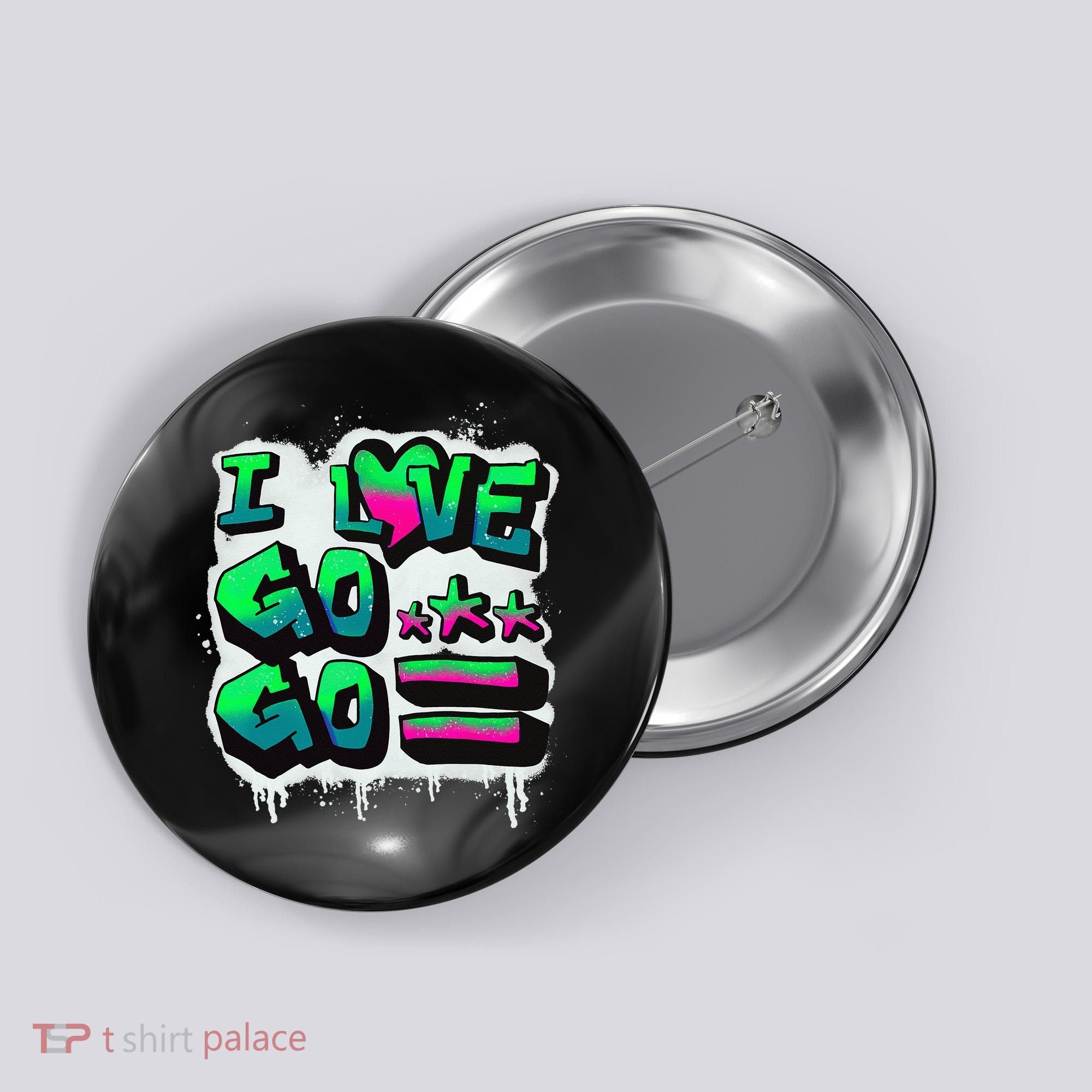 D C I Love Go Go Music Gift For Kids And Adults Button