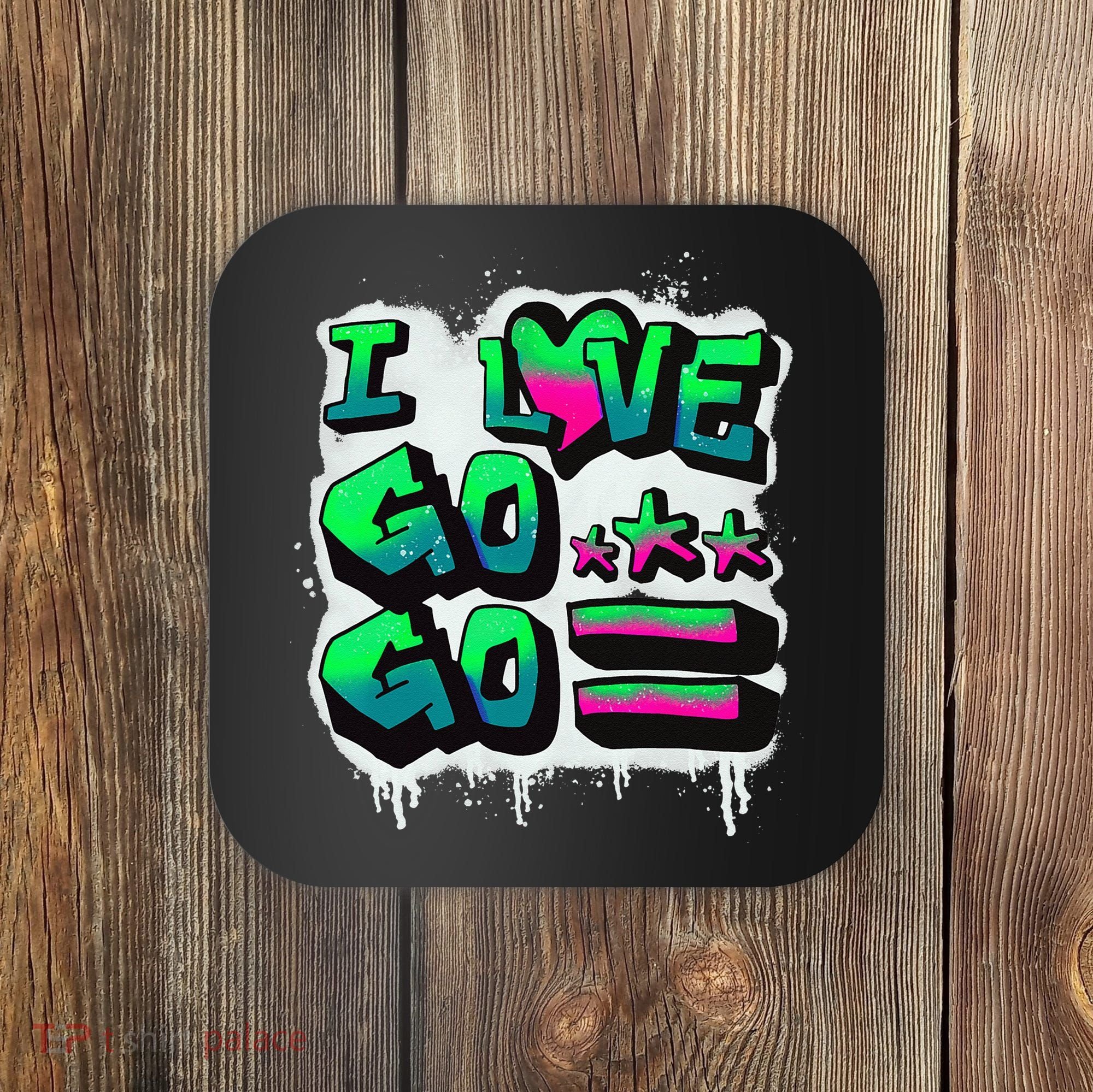 D C I Love Go Go Music Gift For Kids And Adults Coaster
