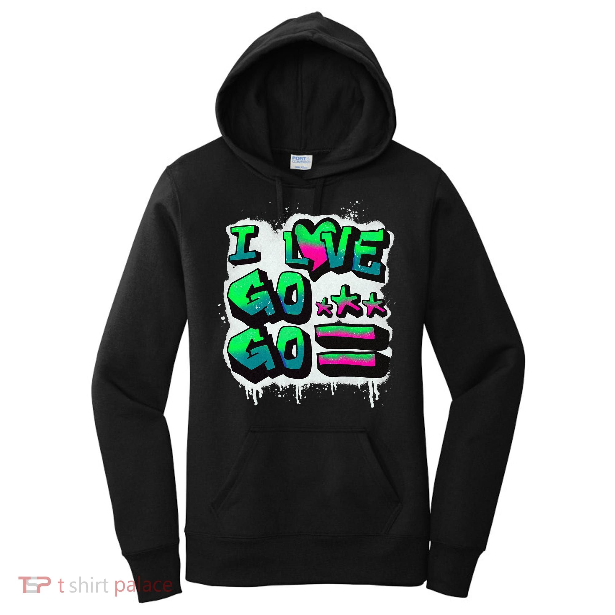 D C I Love Go Go Music Gift For Kids And Adults Women's Hoodie