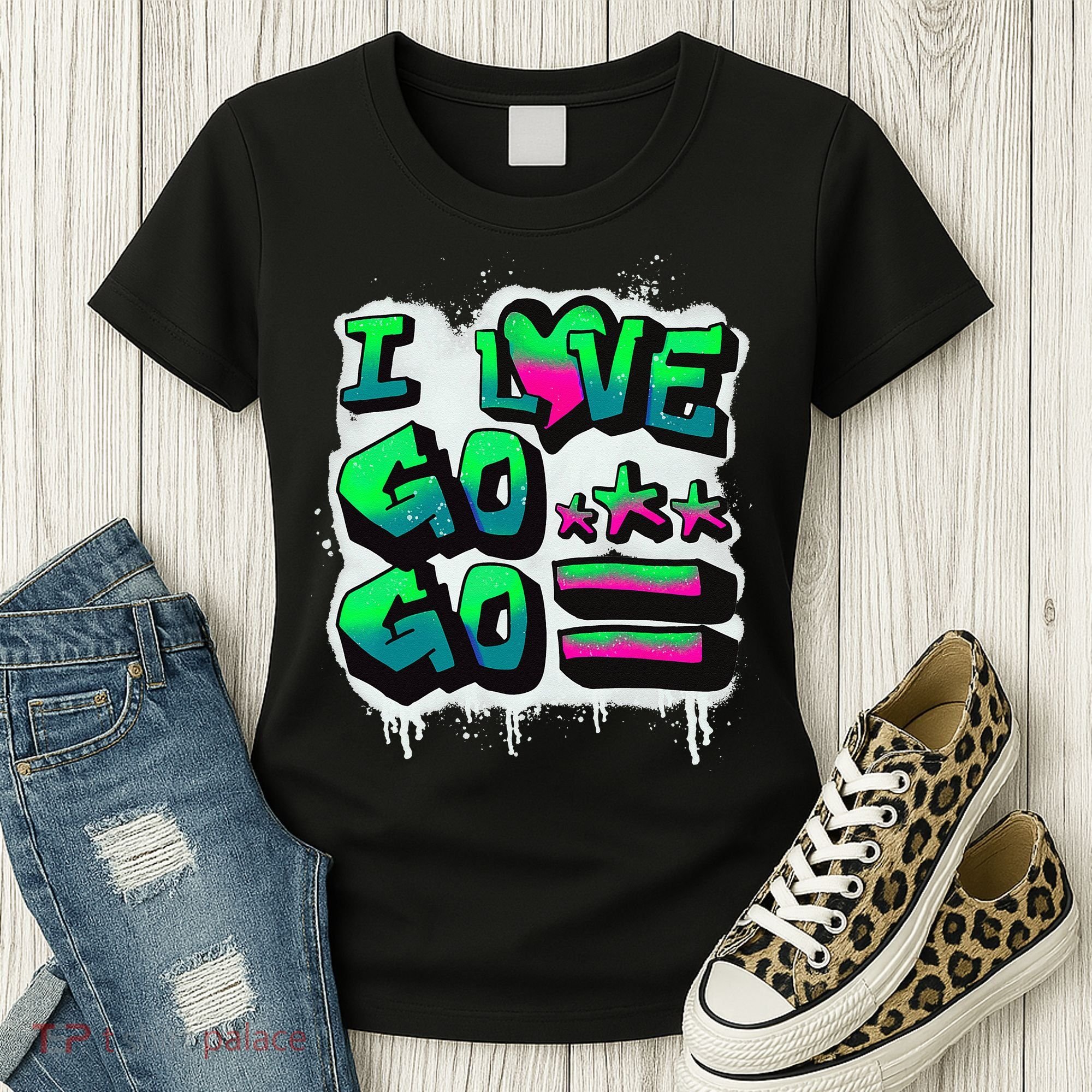D C I Love Go Go Music Gift For Kids And Adults Women's T-Shirt