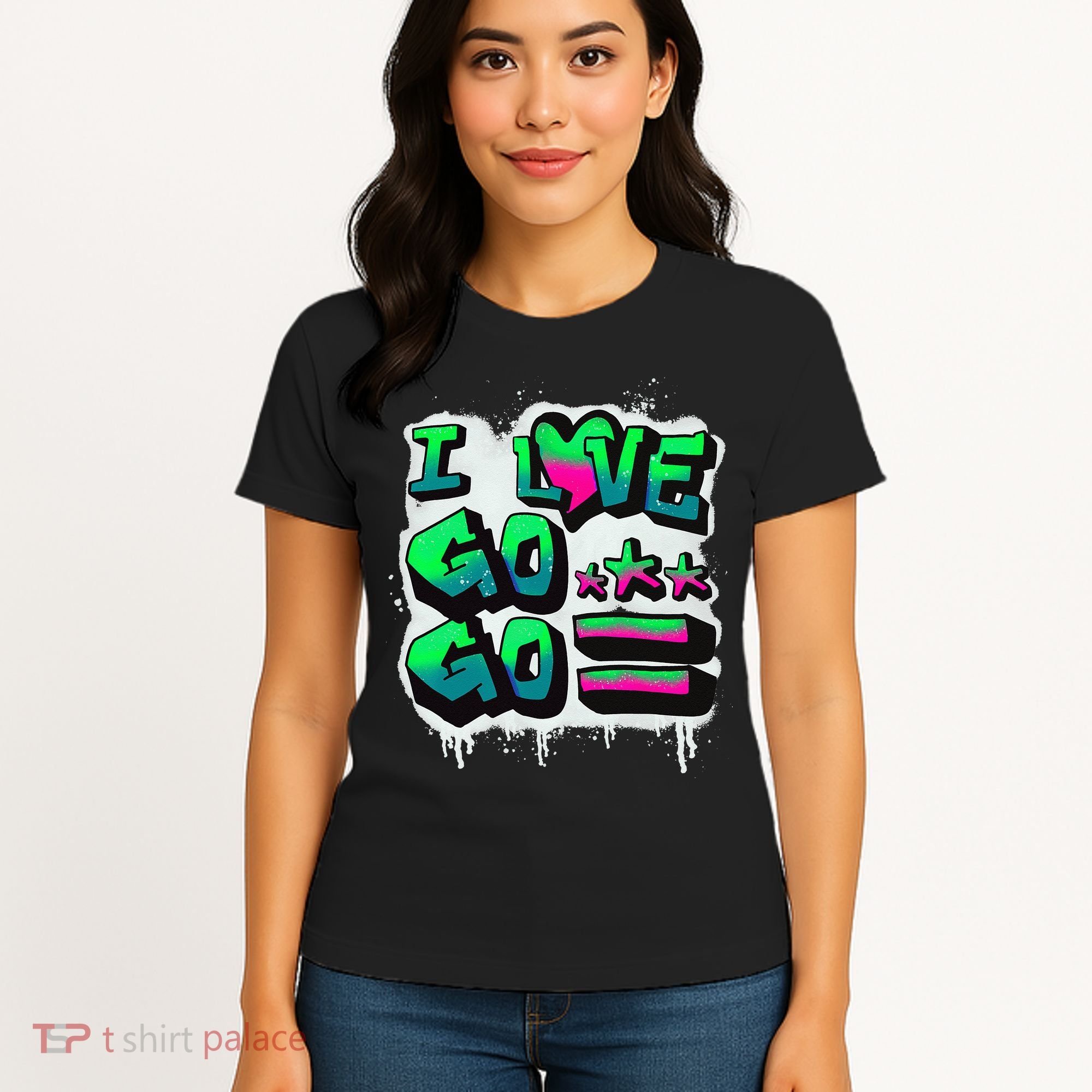 D C I Love Go Go Music Gift For Kids And Adults Women's T-Shirt