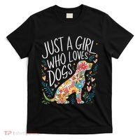 Dog Cute Just A Girl Who Loves Dogs T-Shirt thumb 0