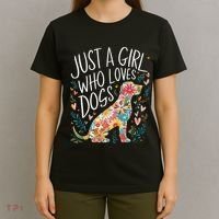 Dog Cute Just A Girl Who Loves Dogs T-Shirt thumb 4