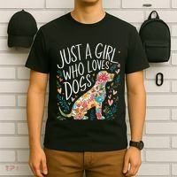 Dog Cute Just A Girl Who Loves Dogs T-Shirt thumb 6