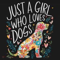 Dog Cute Just A Girl Who Loves Dogs Women's Hoodie thumb 2