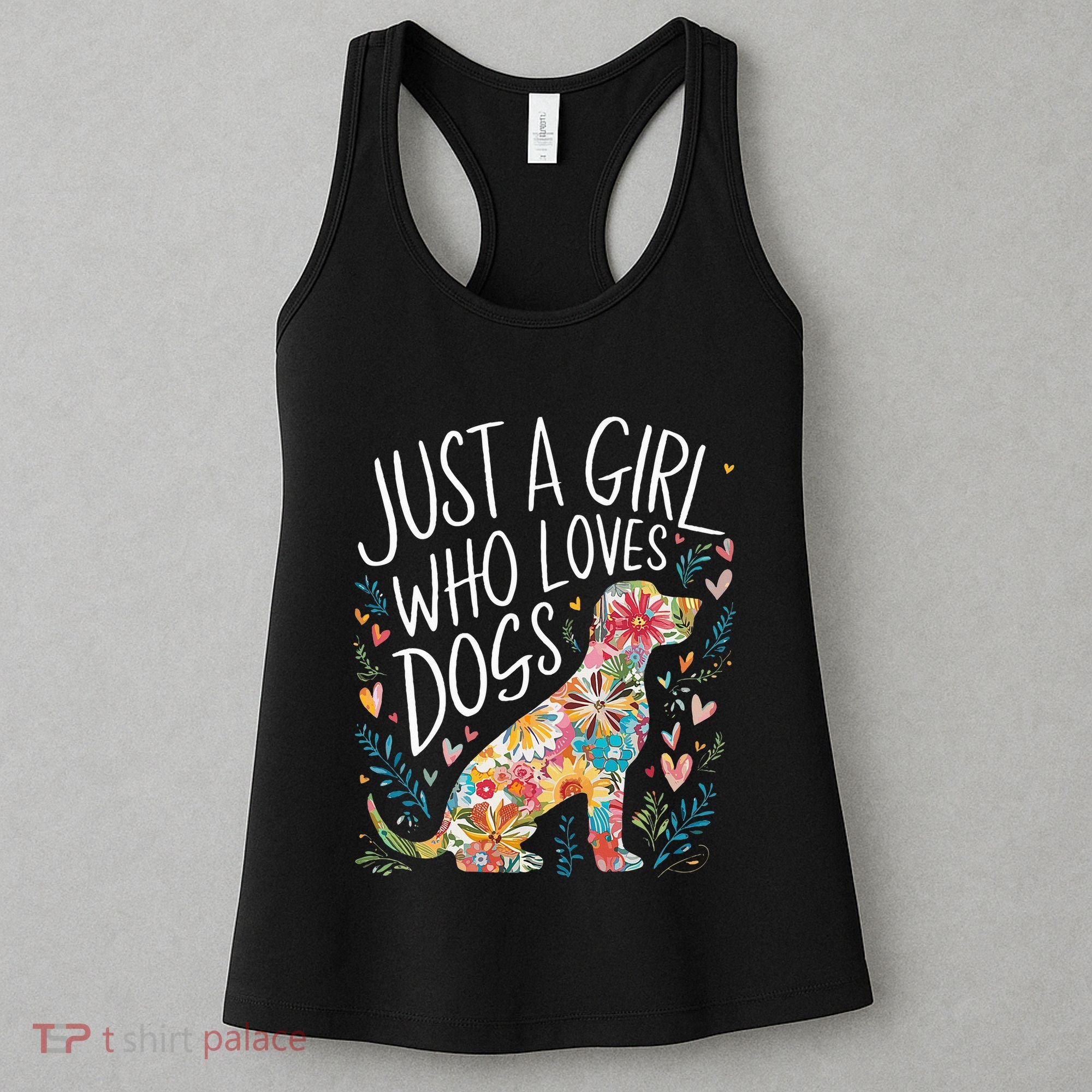 Dog Cute Just A Girl Who Loves Dogs Women's Tank Top