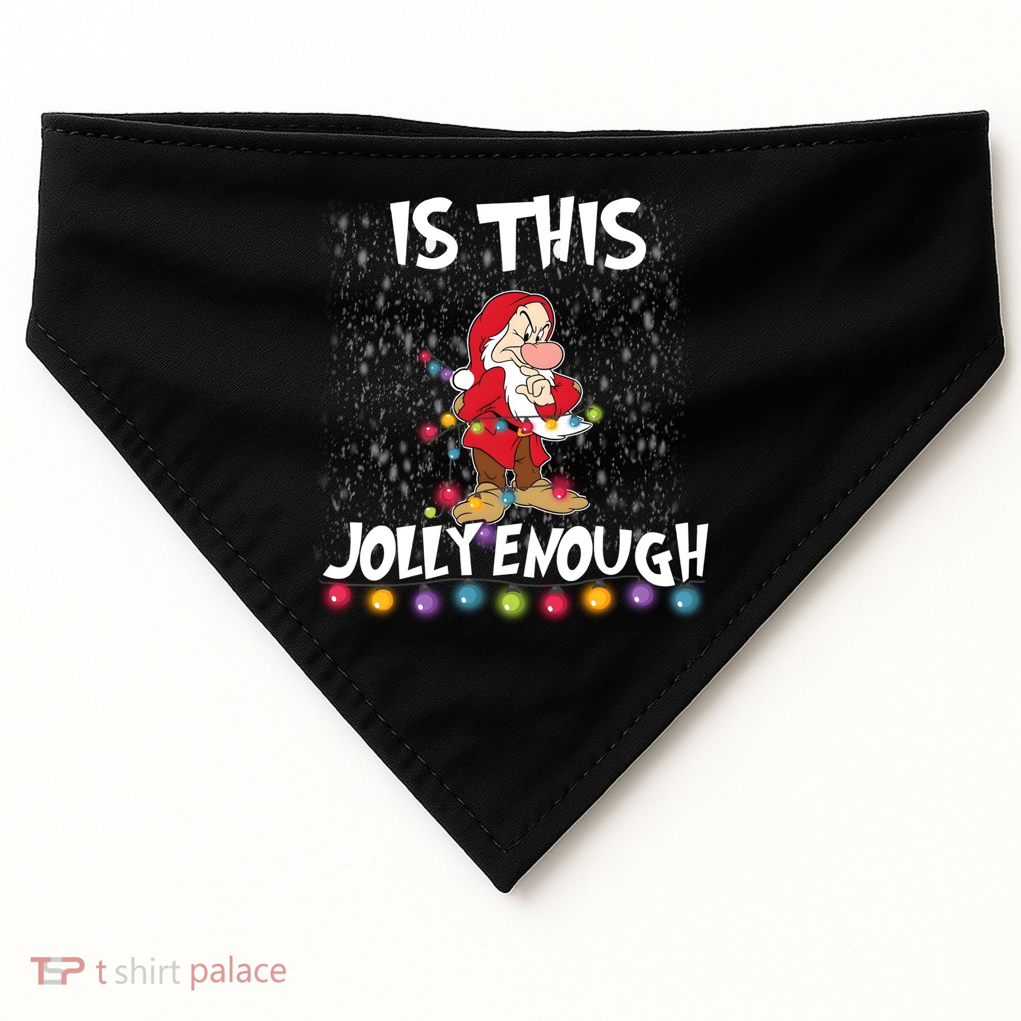 Dwarf Christmas Lights Is This Jolly Enough USA-Made Doggie Bandana