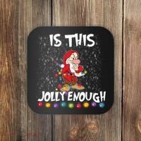 Dwarf Christmas Lights Is This Jolly Enough Coaster thumb 0