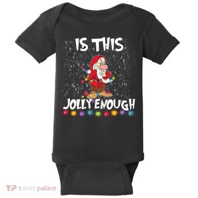 Dwarf Christmas Lights Is This Jolly Enough Baby Bodysuit