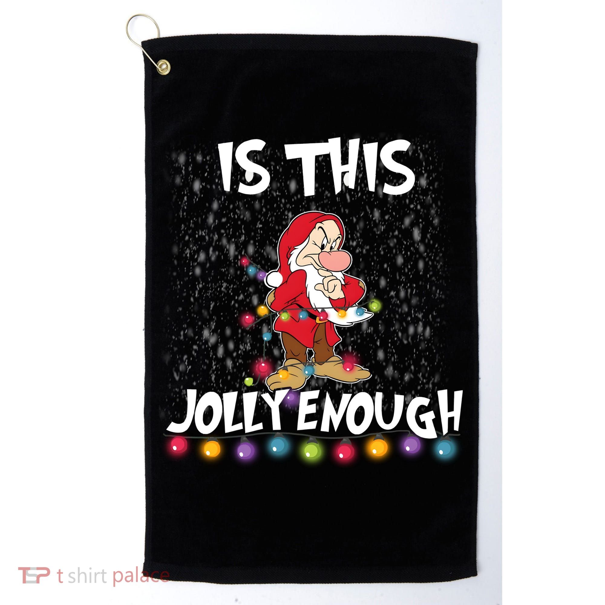 Dwarf Christmas Lights Is This Jolly Enough Golf Towel